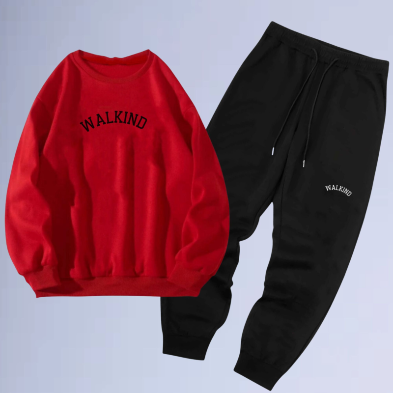 conjunto de moletom gola careca curved