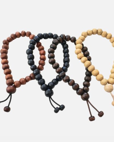 Pulseira Espiritual Japamala 27 Contas Madeira
