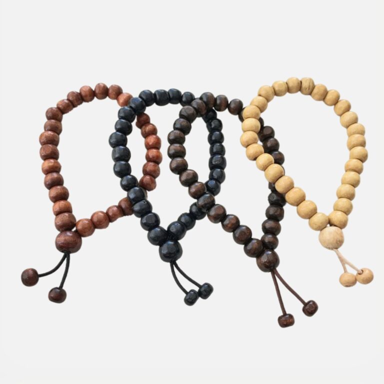 Pulseira Espiritual Japamala 27 Contas Madeira