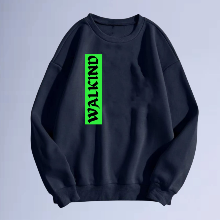moletom gola careca walkind street green