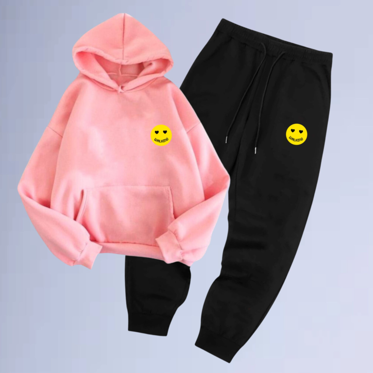 Conjunto de Moletom Canguru Walkind Smilie Yellow