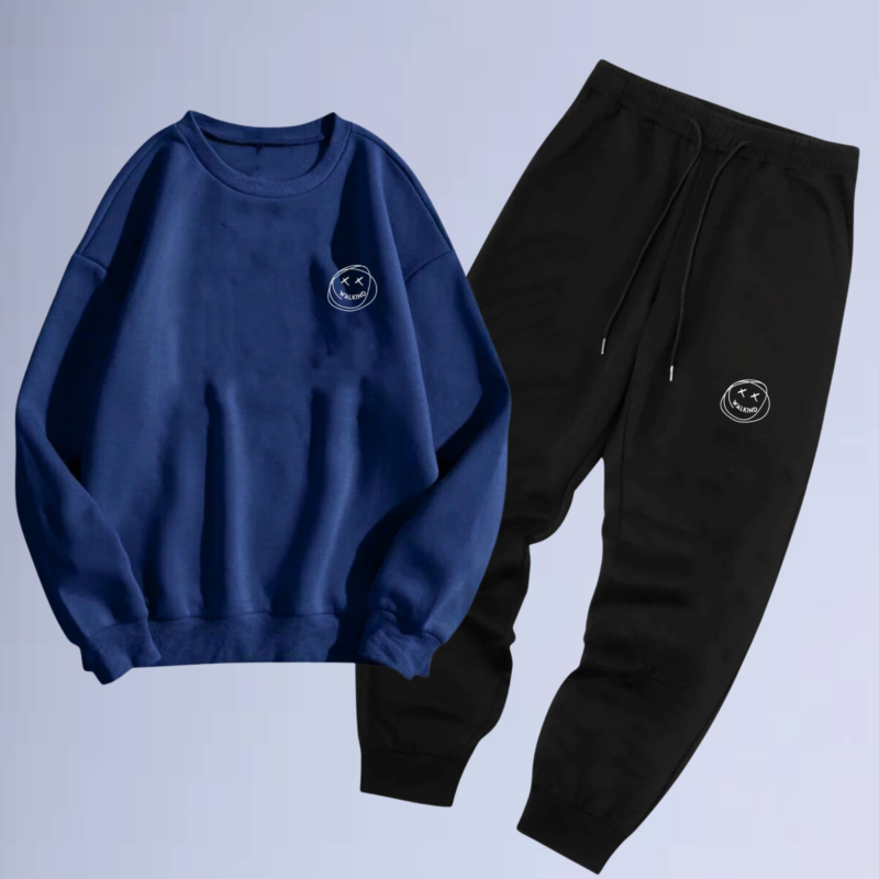 Conjunto de moletom gola careca smilie small
