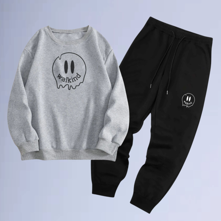 Conjunto de moletom gola careca smilie melt