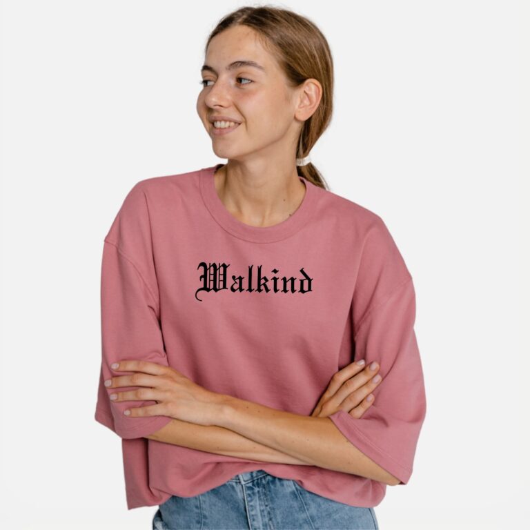 Camiseta Walkind ingles antigo salmão
