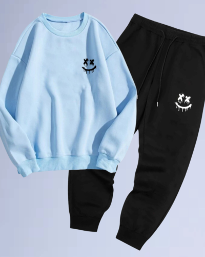 conjunto moletom gola careca walkind street wear smile