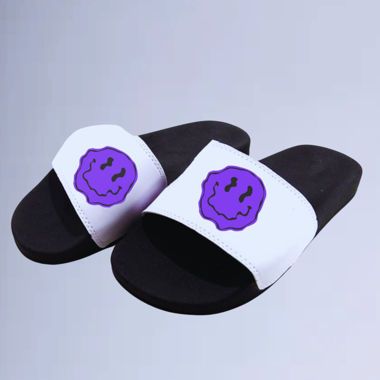 Chinelo Slide walkind smile purple