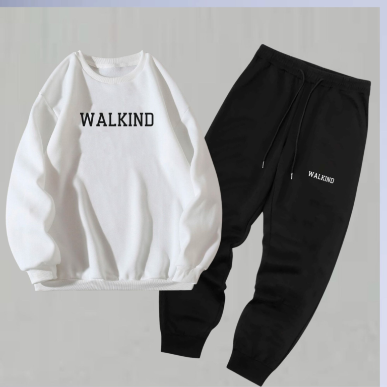 Conjunto de moletom gola careca walkind logon