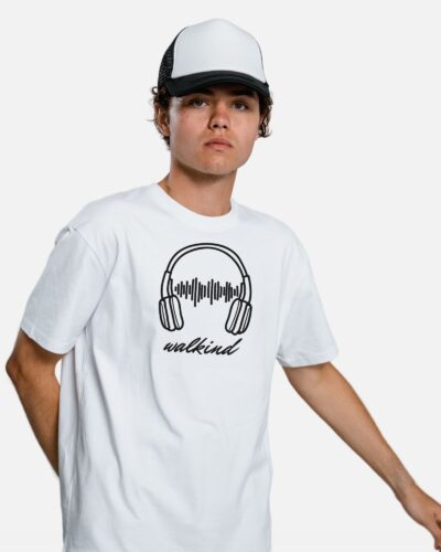 camiseta walkind music headphone