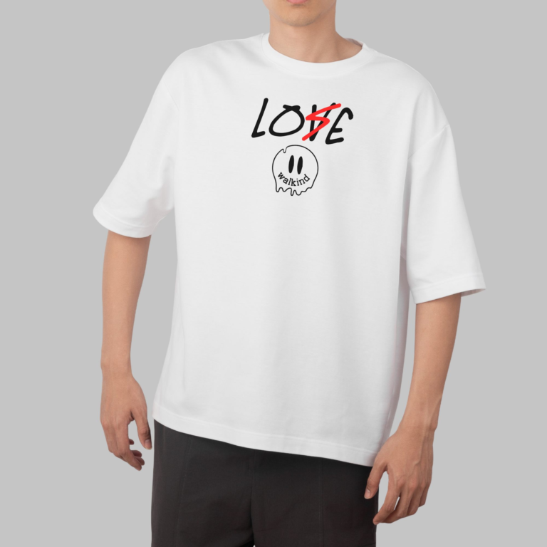 Camiseta oversized walkind love lose