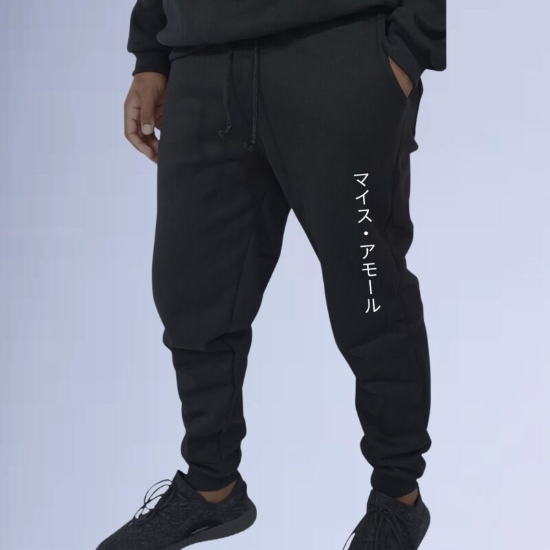 Preto — calça moletom walkind mais amor