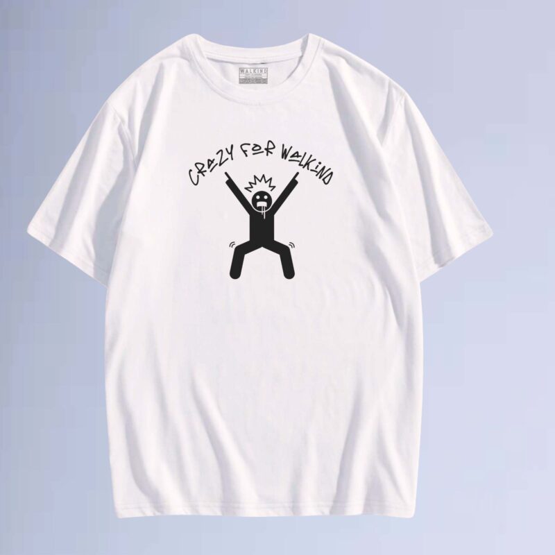 Branco — camiseta crazy walkind