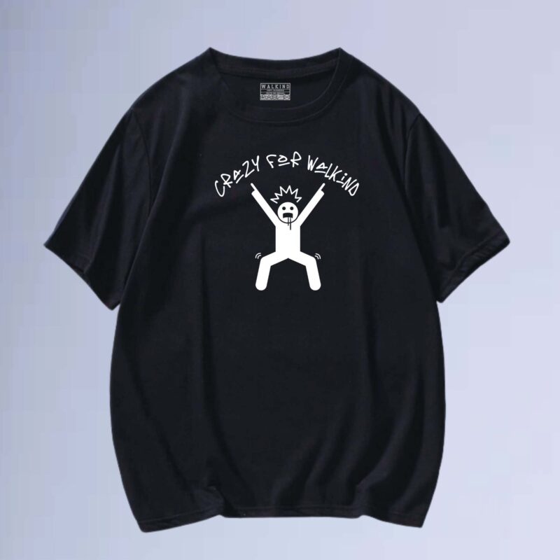 Preto — camiseta crazy walkind