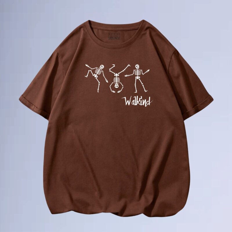 Marrom — Camiseta dancing skull