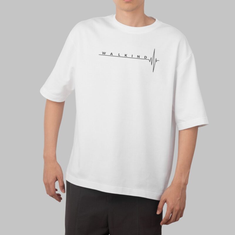Branco — Camiseta oversized walkind beats