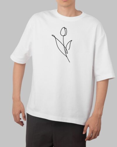 Camiseta oversized walkind flower