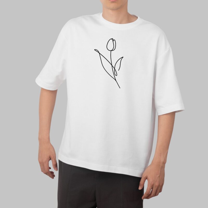 Camiseta oversized walkind flower