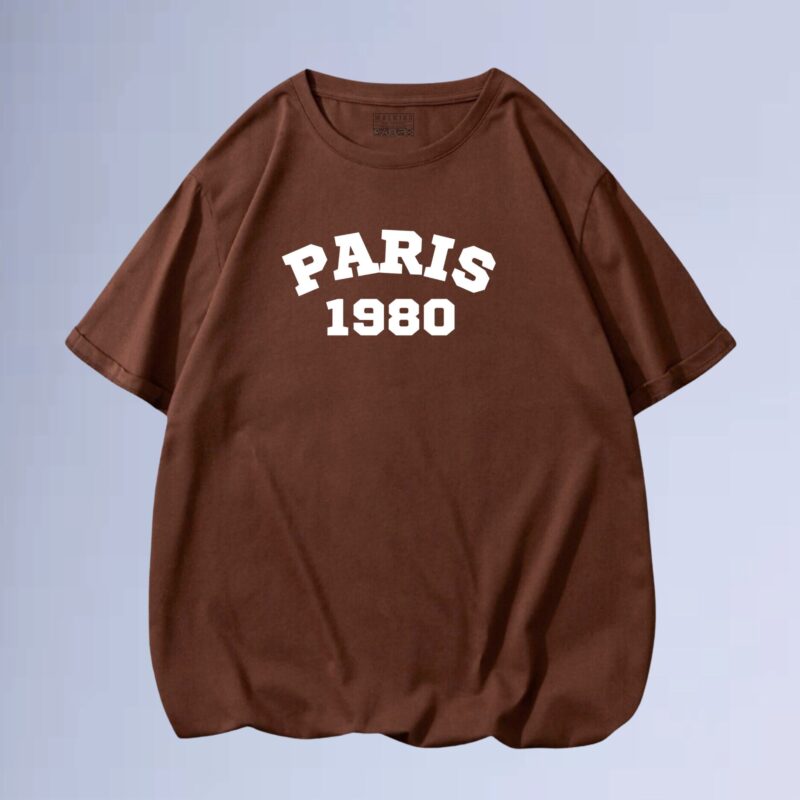 Marrom — Camiseta paris 1980