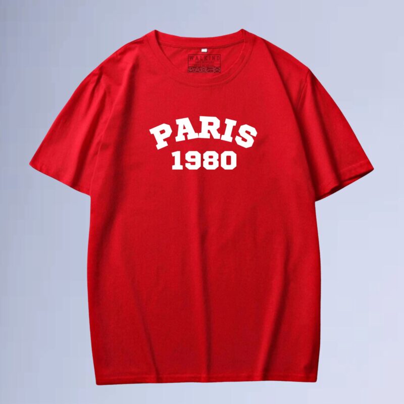 Vermelho — Camiseta paris 1980