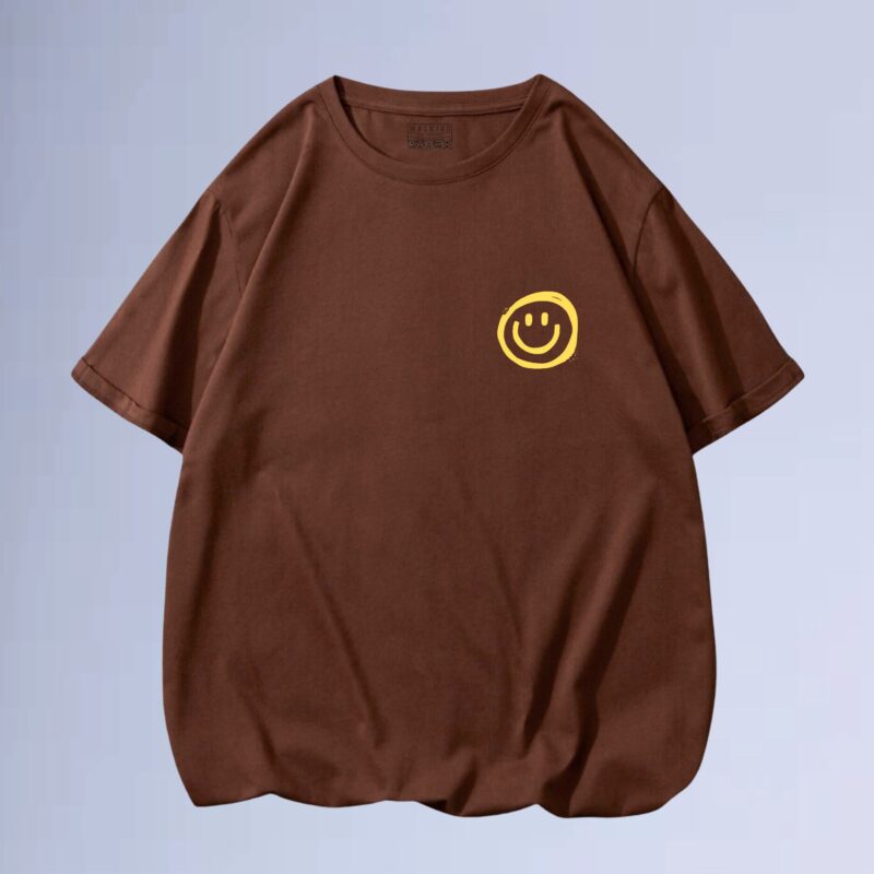 Marrom — Camiseta smile  happy