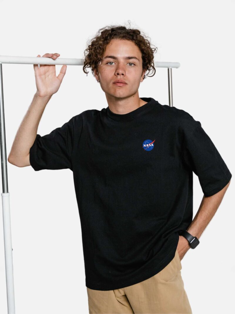 Preto — Camiseta streetWear nasa