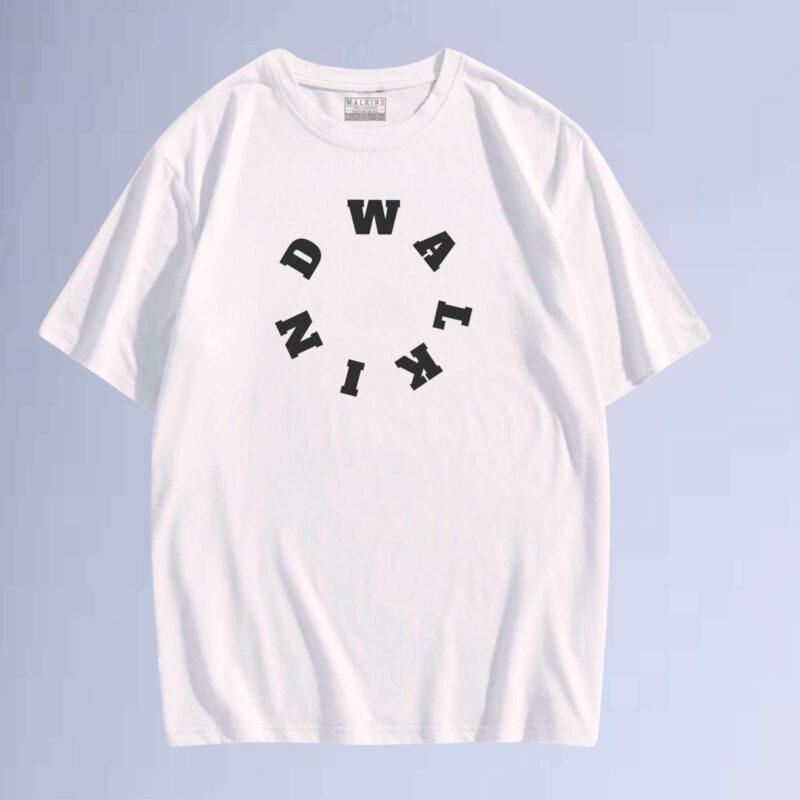 Branco — camiseta walkind circle