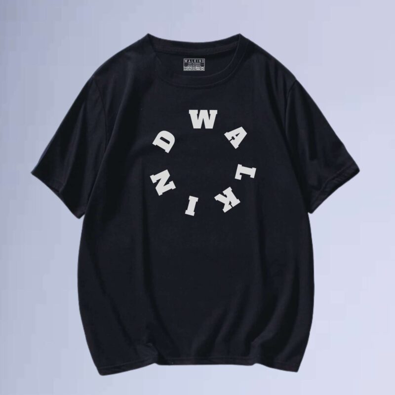 Preto — camiseta walkind circle