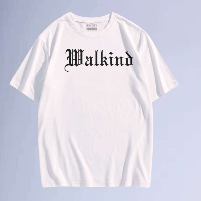 Branco — camiseta walkind inglês antigo