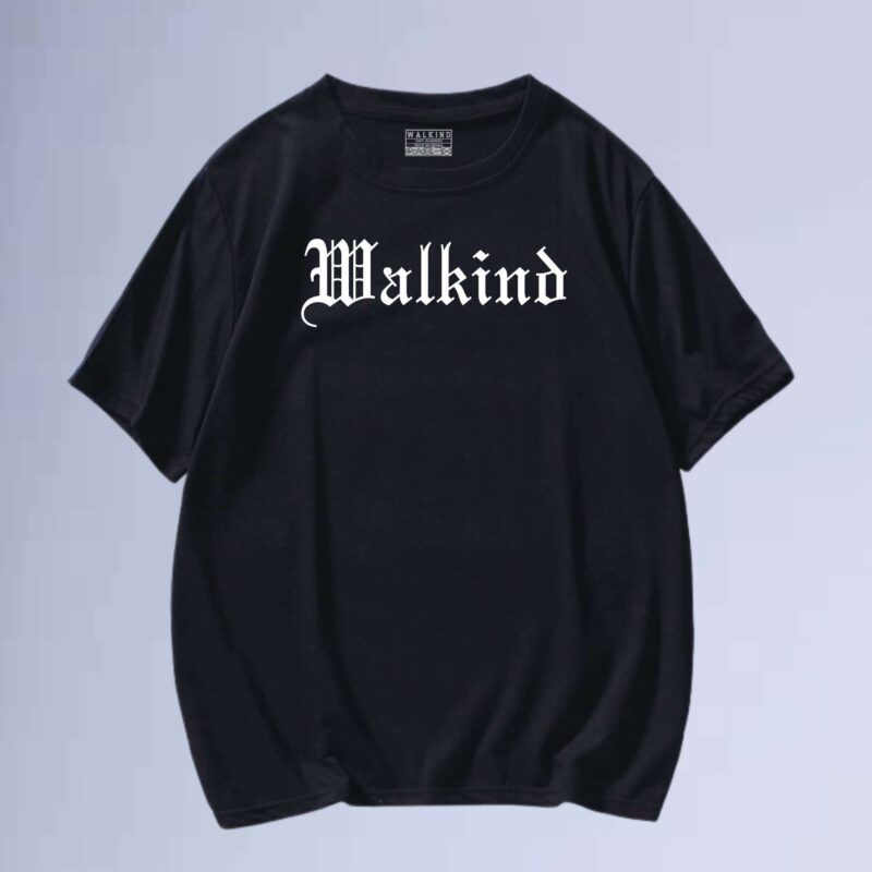 Preto — camiseta walkind inglês antigo