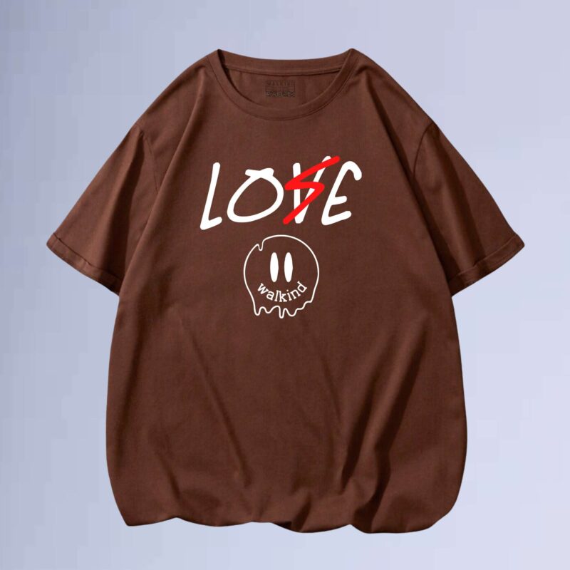 Marrom — camiseta walkind love lose