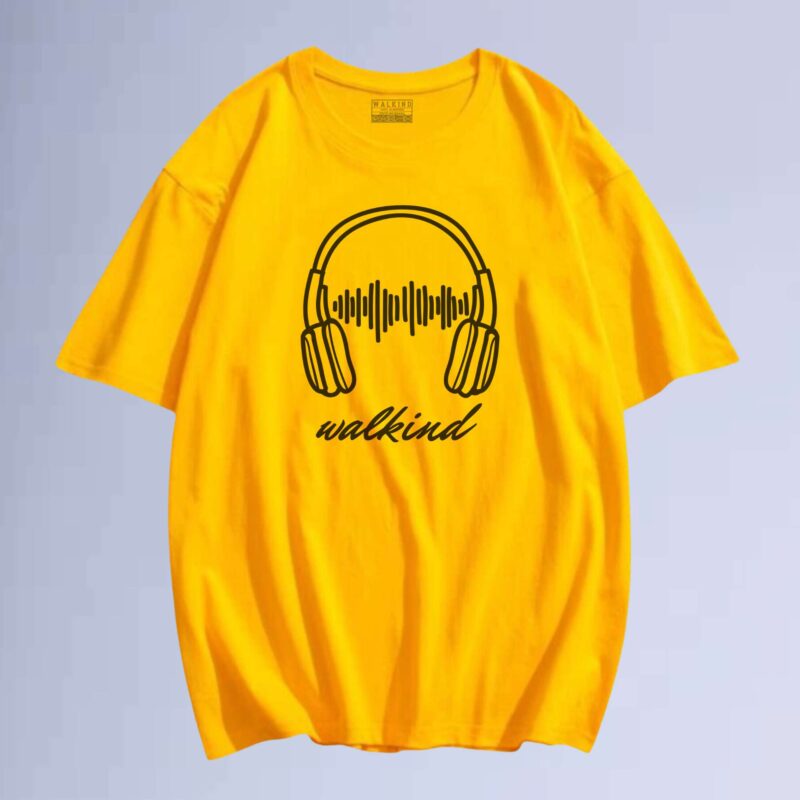 Amarelo — camiseta walkind music headphone