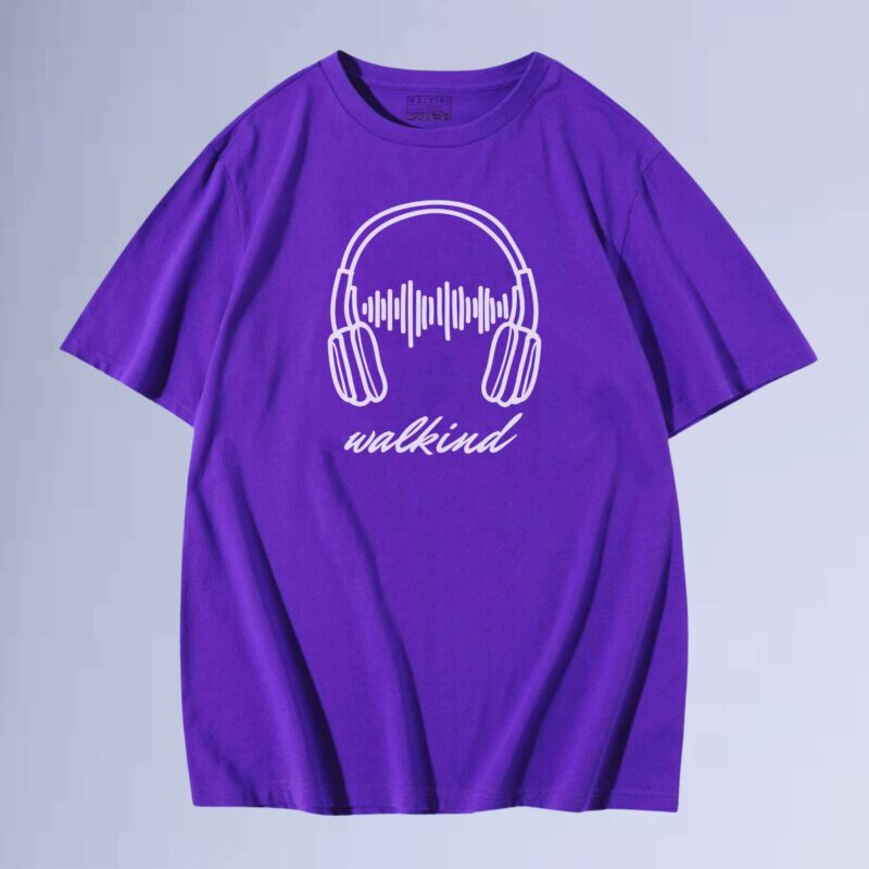 Roxo — camiseta walkind music headphone