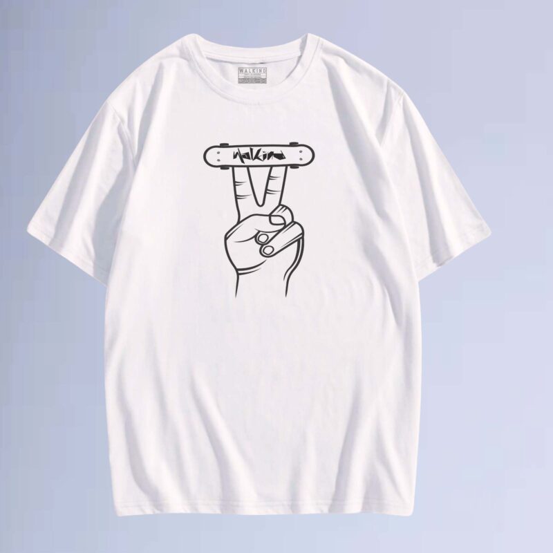Branco — camiseta walkind save skate