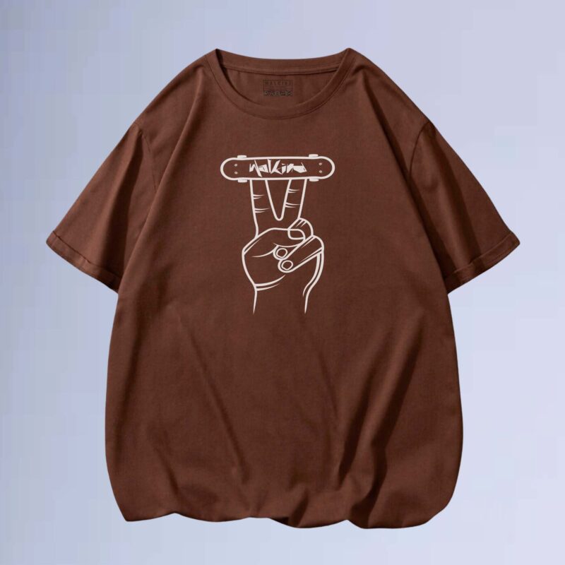 Marrom — camiseta walkind save skate