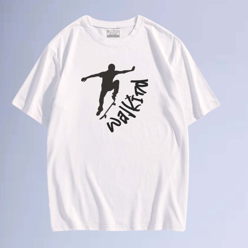 Branco — camiseta walkind skateboard