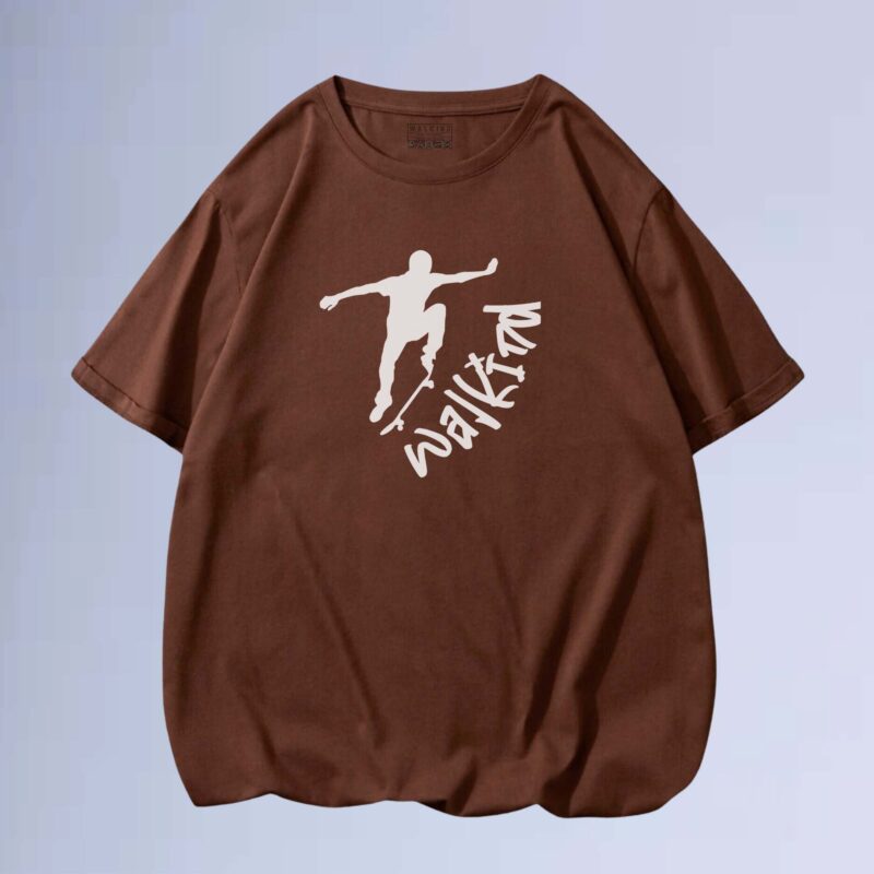 Marrom — camiseta walkind skateboard