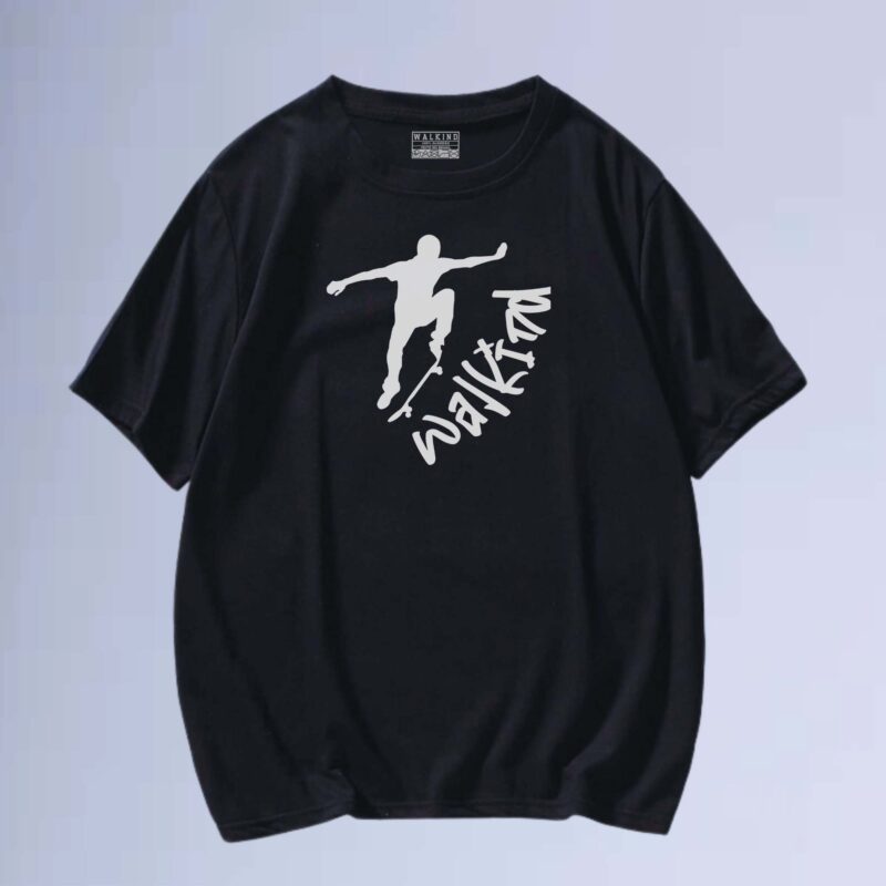 Preto — camiseta walkind skateboard