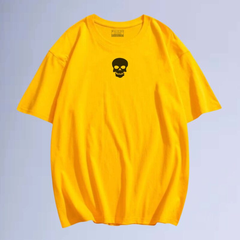 Amarelo — camiseta walkind skull