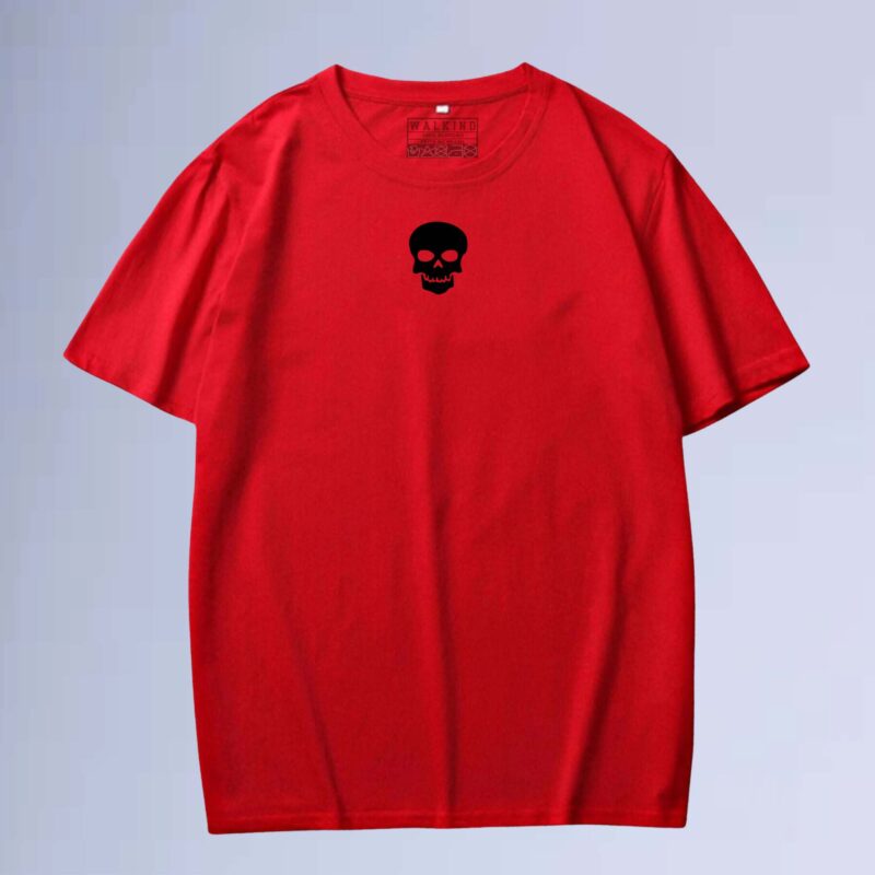 Vermelho — camiseta walkind skull