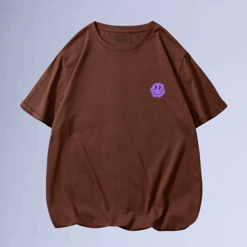 Marrom — camiseta walkind smile purple
