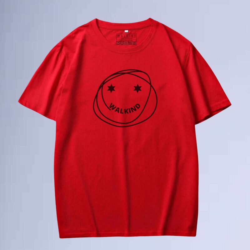 Vermelho — camiseta walkind smilie star