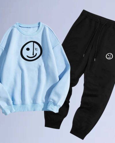 Conjunto de moletom  gola careca smilie street