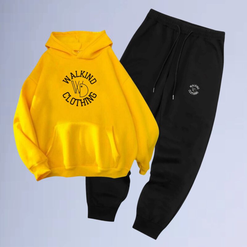 Amarelo — Conjunto de Moletom Canguru Walkind Clothing