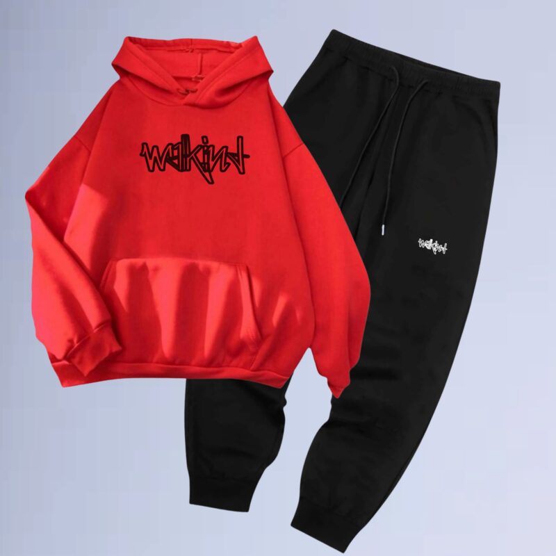 Vermelho — Conjunto de Moletom Canguru Walkind DraftBox