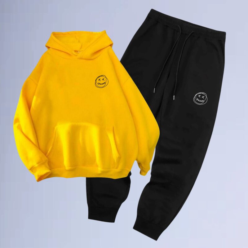 Amarelo — Conjunto de Moletom Canguru Walkind Smilie small