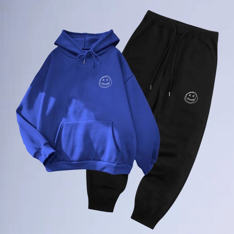 Azul Royal — Conjunto de Moletom Canguru Walkind Smilie small