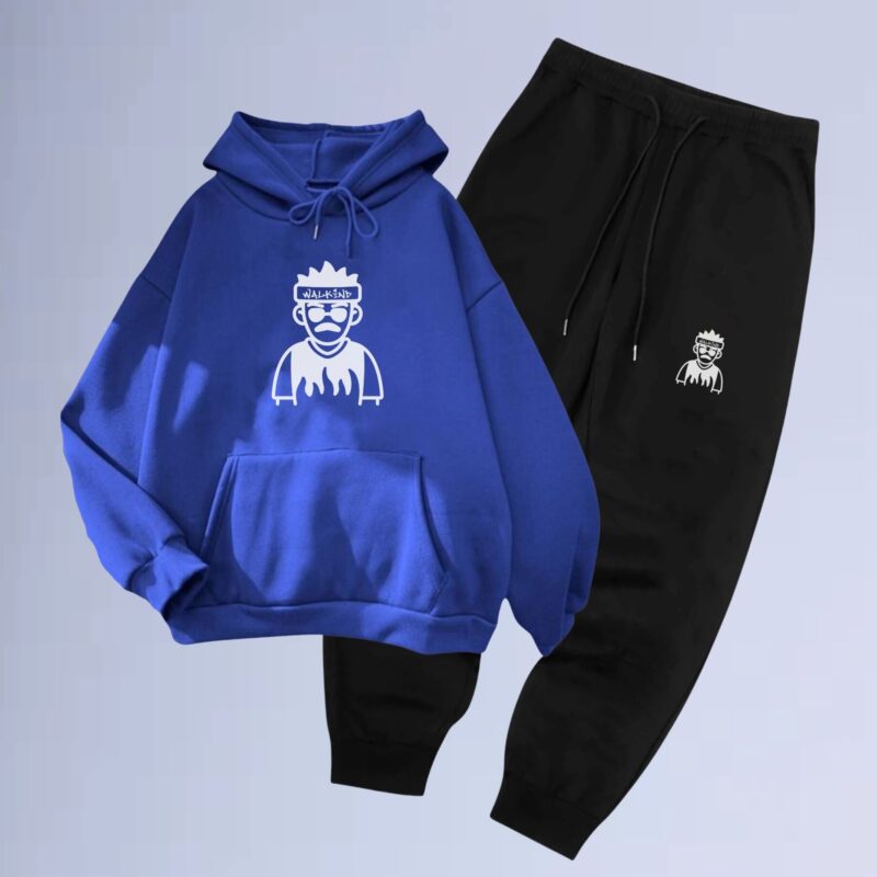 Azul Royal — Conjunto de Moletom Canguru Walkind Swag