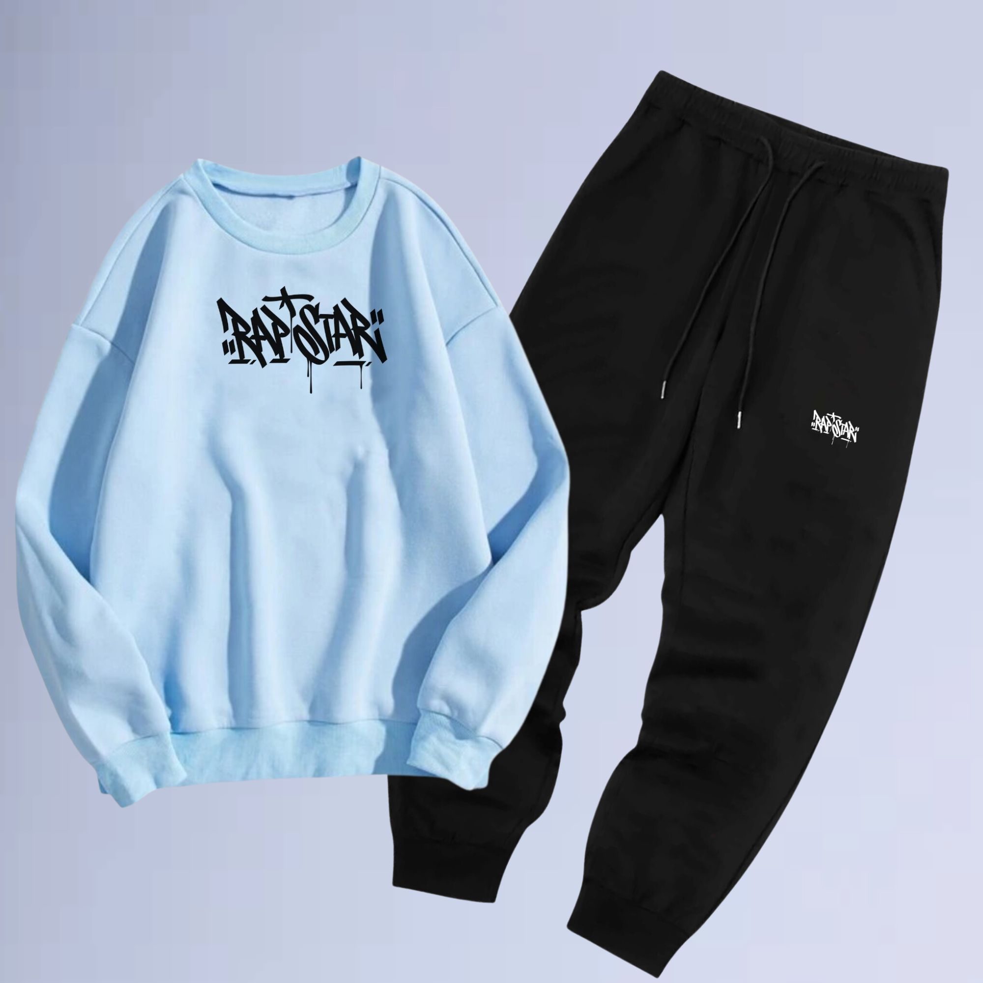 Conjunto de moletom gola careca estrela do rap | WALKIND