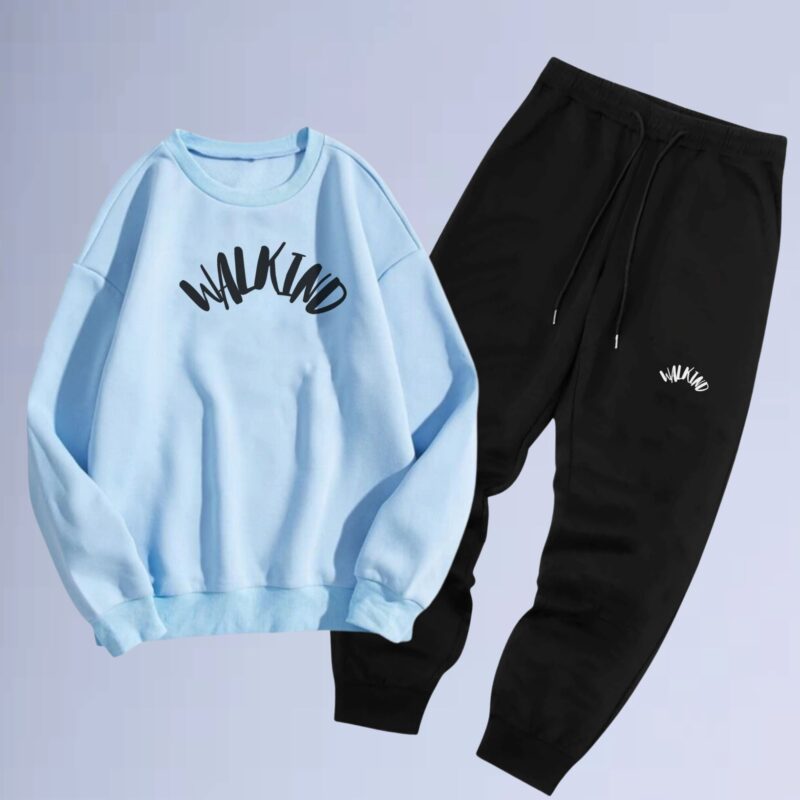 Azul bb — conjunto de moletom gola careca pissed