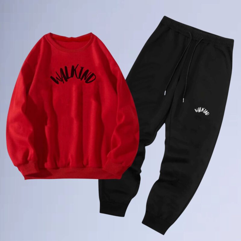 Vermelho — conjunto de moletom gola careca pissed