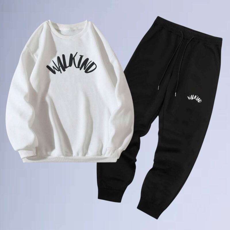 Branco — conjunto de moletom gola careca pissed